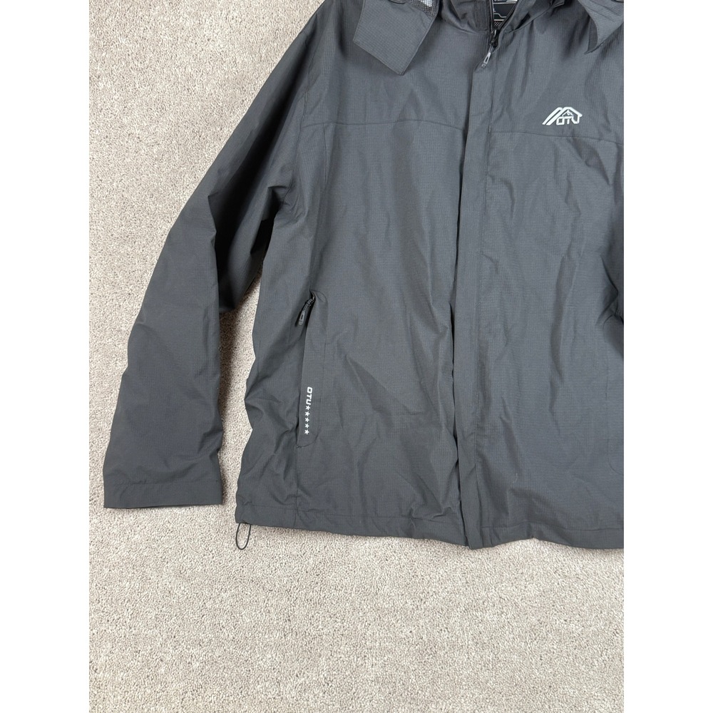 OTU Sports Mens Black Waterproof Breathable Hooded Jacket XL - Picture 7 of 11